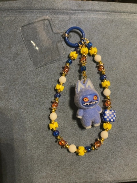 Blue Dangle phone chain Grace's bead Shop