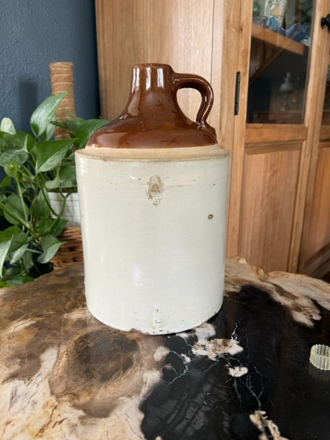 Brown/tan Stoneware Ceramic 1 Gallon Whiskey Jug, 1 gallon