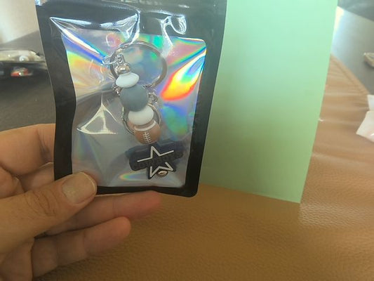 Silver Sport Keychain Grace's bead Shop