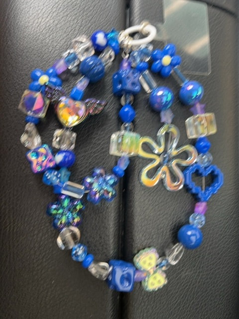 Blue Large phone charm Grace's bead Shop