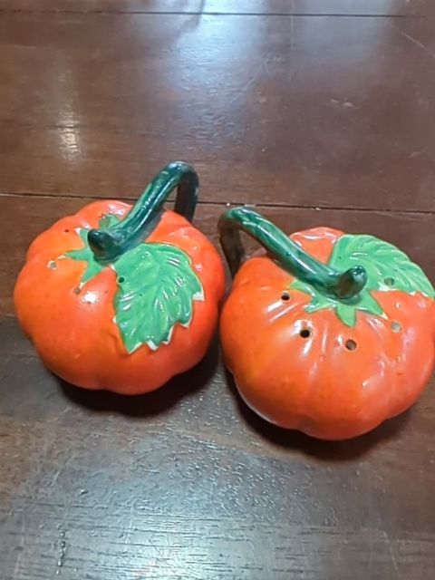 Pumpkin salt and pepper shakers, Found & Formed