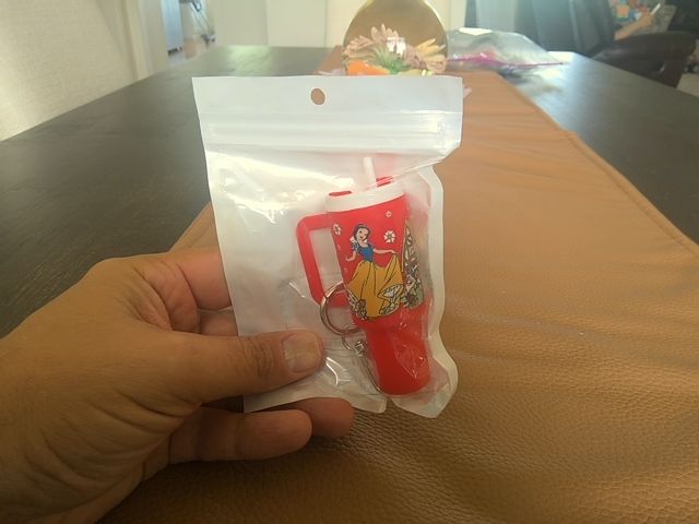 Red Tumbler Keychain Grace's bead Shop