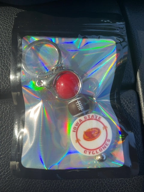 Silver Sport Keychain Grace's bead Shop