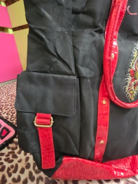 Black and Red Ed Hardy Purse