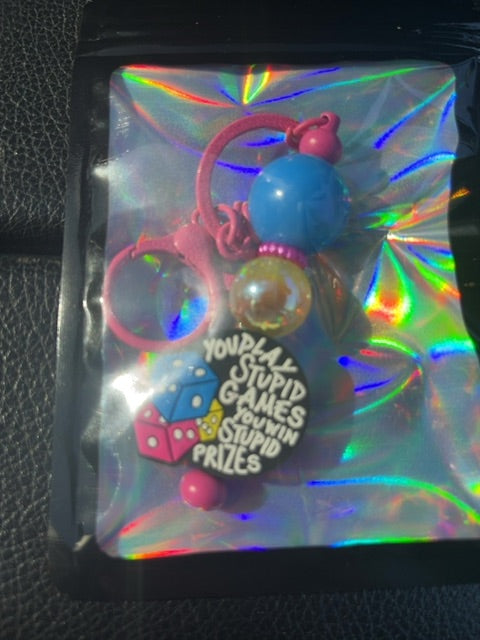 Hot Pink Regular Keychain Grace's bead Shop