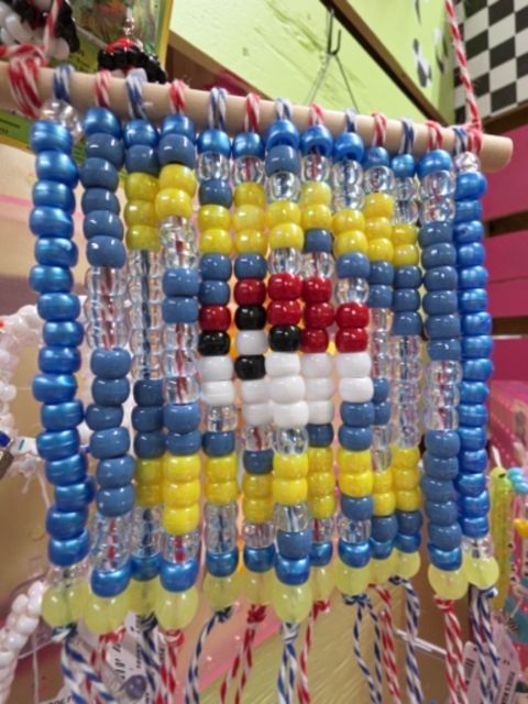 Multi Handmade Beaded card tapestry