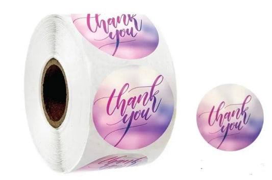 Purple  Thank You Stickers, 500 Stickers