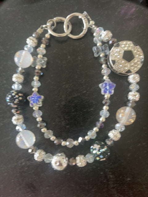 Black Fancy bag charm Grace's bead Shop