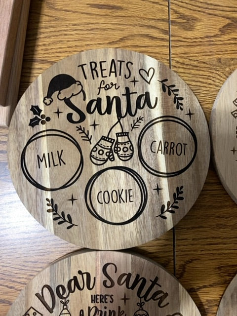 Santa tray round