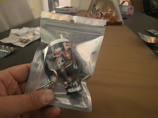 Black Tumbler Keychain Grace's bead Shop