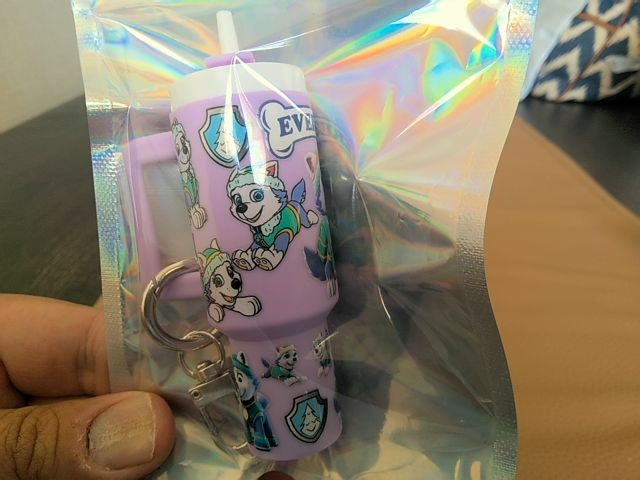 Light Purple Tumbler Keychain Grace's bead Shop