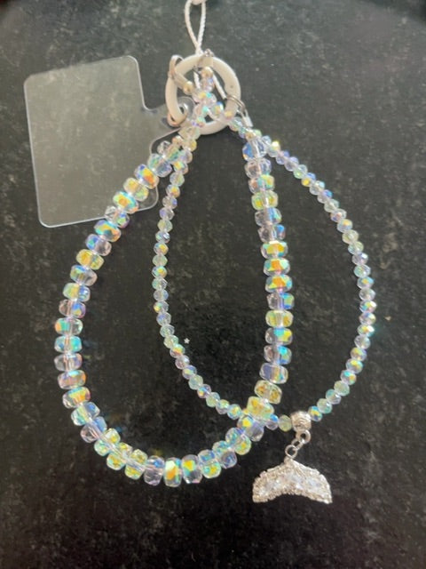 Clear Phone charm Grace's bead Shop