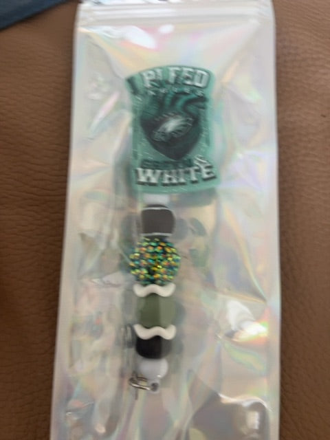 Acrylic Badge Reel with Beads Grace's bead Shop