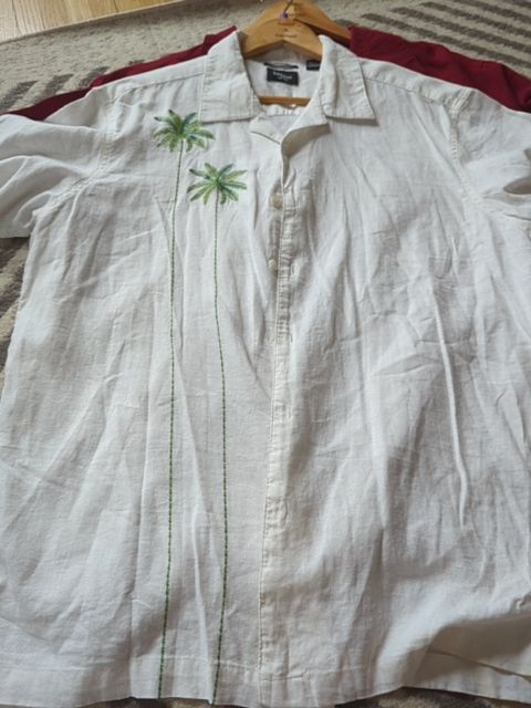 Linen Blend button up, Xxl