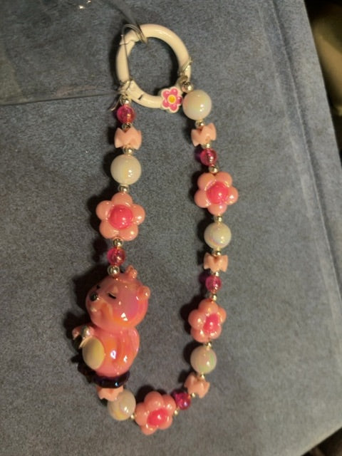 White Phone charm Grace's bead Shop