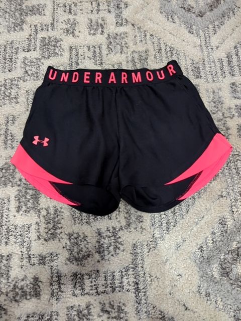 Modern Clothing under armor pink and black shorts, XS