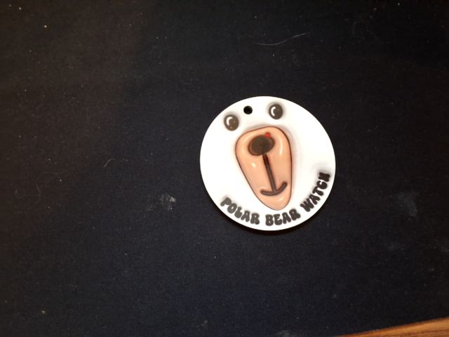 Green Christmas ornament North pole surveillance, 3"