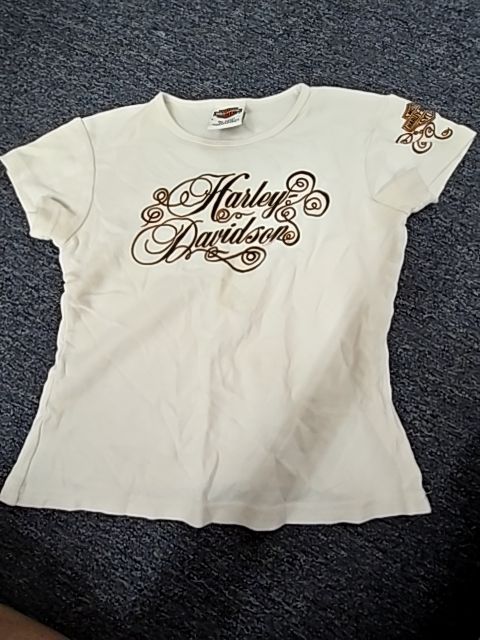 White Harley Davidson Shirt, S