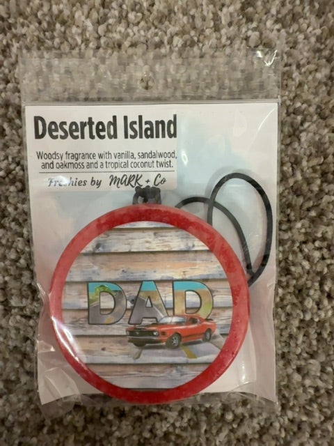 Dad Deserted Island Freshie, Round