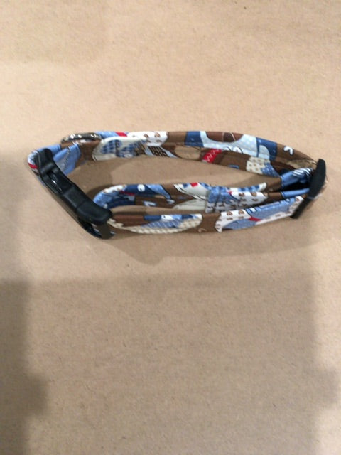 Brown with dogs  Dog collar, Medium