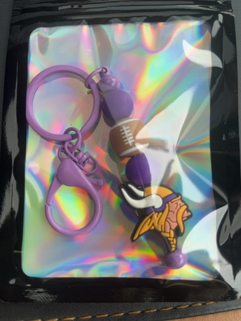 Dark Purple Sport Keychain Grace's bead Shop