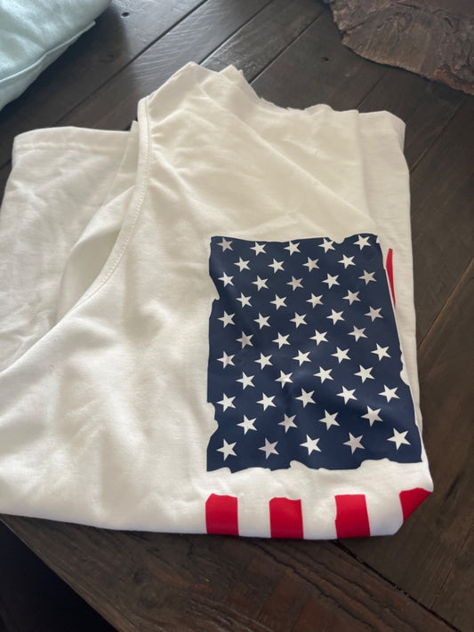 White- red white & blue  Tank top, S