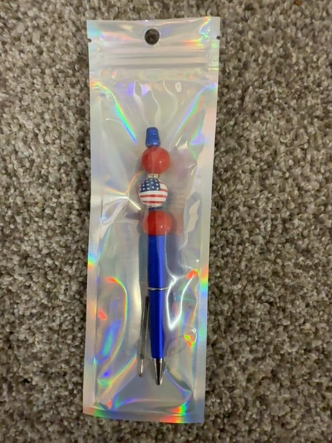 Flag  Beaded Pen