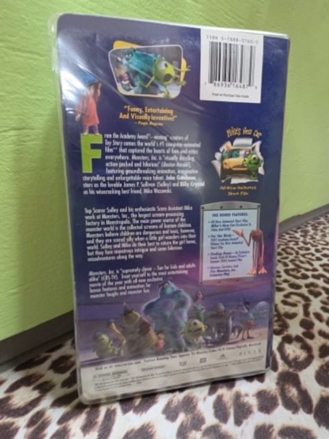 Monsters, Inc VHS,Blue, Pixie’s Bizarre Bizaar