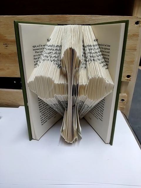 Hand Folded Book Cross