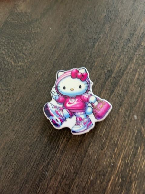 White Acrylic Charm Magnets Loungewear