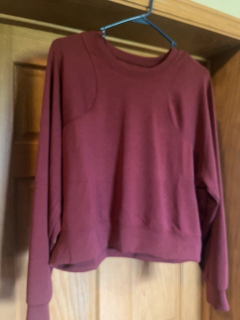 Maroon weighted Crewneck, medium