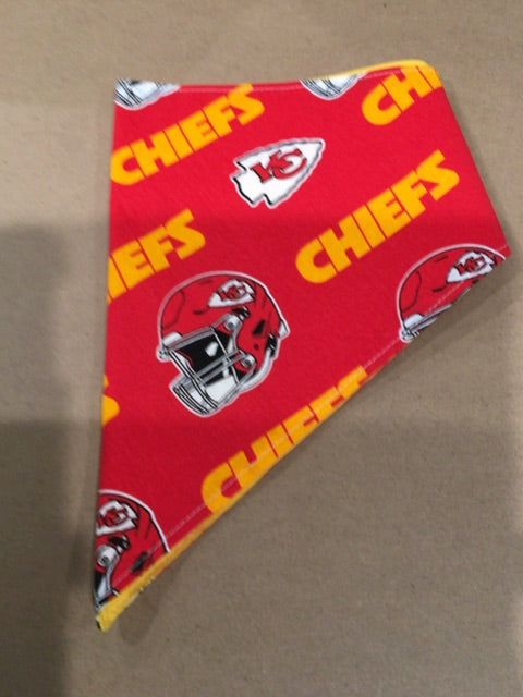 KC Chiefs  Dog bandanna- tied, Medium