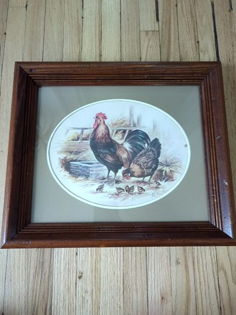Rooster and Hen Print