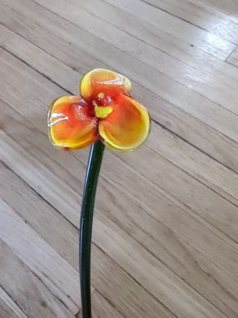 Orange Glass Flower