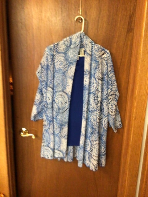 Blue and white Multples Tank with jacket, 2 XL. 1X