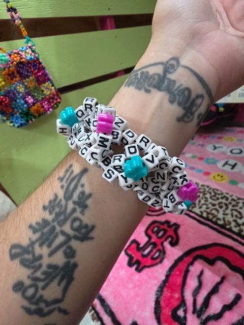 Handmade Kandi cuff, XL/plus,Multi, Pixie’s Bizarre Bizaar