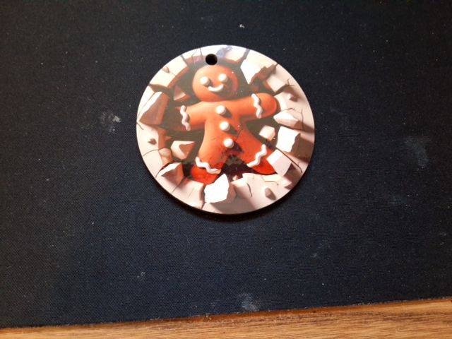 Brown Christmas ornament Gingerbread smash, 3"