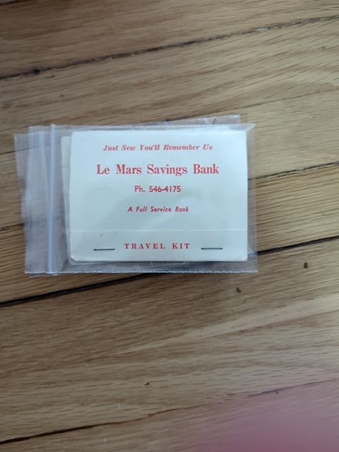 Lemars savings Bank sewing kit