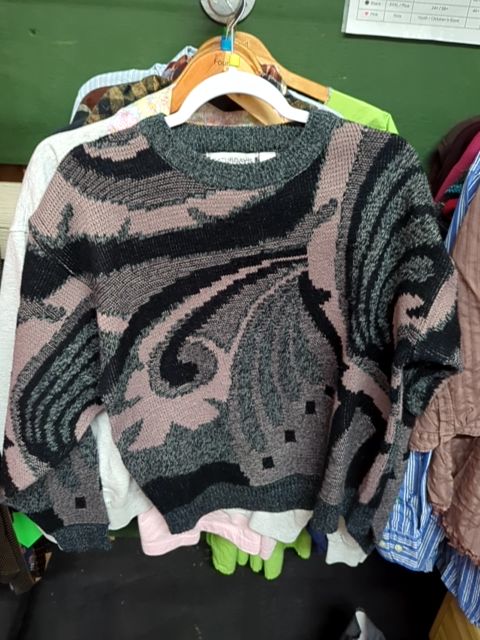 Vintage Clothing Purple and Black sweater, M