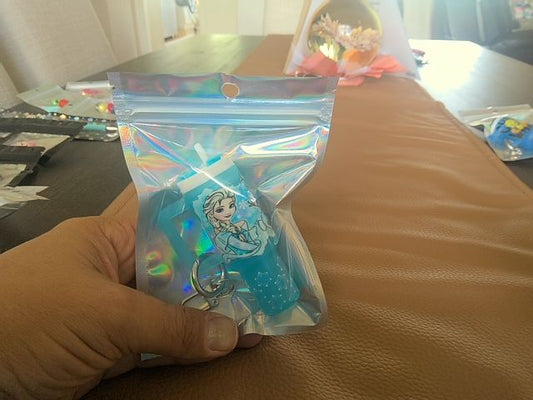 Light Blue Tumbler Keychain Grace's bead Shop