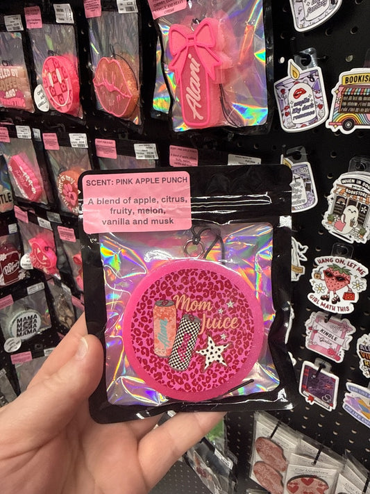 Mom Juice Pink  Freshie, Small Circle