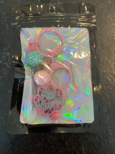 Regular Keychain Grace's bead Shop,Pink, Grace's bead Shop