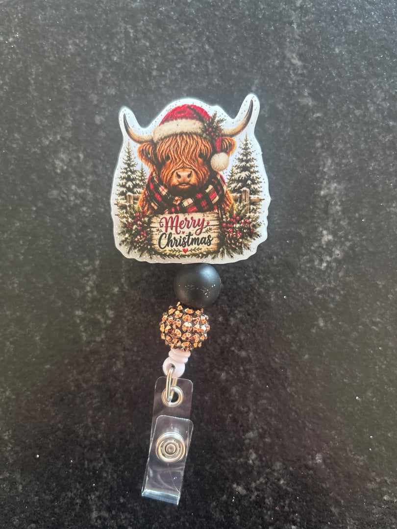 Acrylic Badge Reel with Beads Grace's bead Shop, Grace's bead Shop