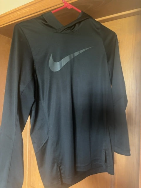Black Nike Hooded Long Sleeve, Large