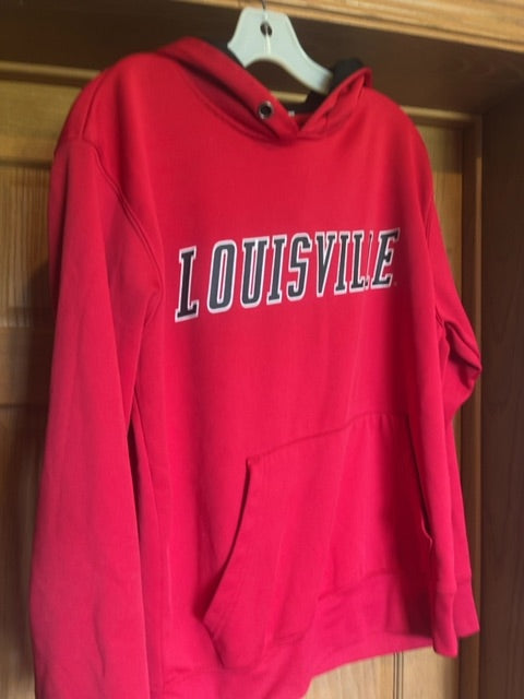 Red Stadium Louisville Hoodie-Sweatshirt, Medium