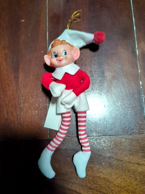 Vintage NWT Elf Ornament