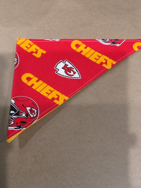KC Chiefs  Dog bandanna- tied, Small