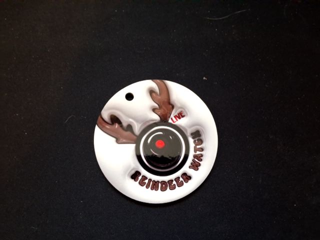 Brown Christmas ornament Reindeer cam, 3"