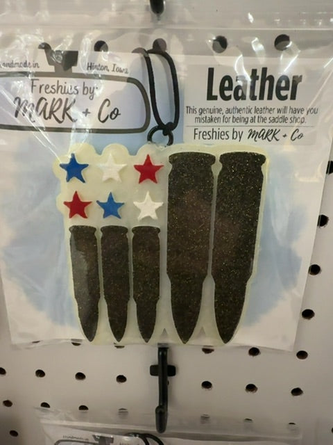 Bullet Flag Leather Freshie