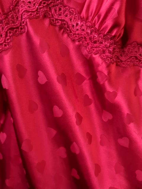 Vintage Clothing Slip Dress Hearts, XL